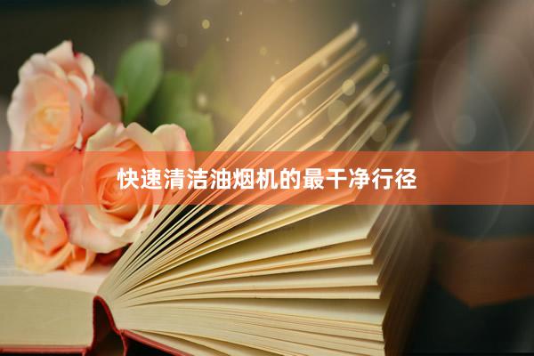 快速清洁油烟机的最干净行径
